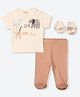 Mothercare Printed 3-Piece Clothing Gift Set - Brown & Cream