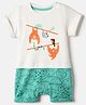 Mothercare Boys Printed Romper - White - 56 - Cotton - (Newborn)