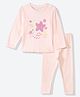 Mothercare Cotton Knit Full Sleeves T-Shirt & Pant With Star & Fish Print - Pink