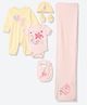 Mothercare Sea Life Printed 6-Piece Clothing Gift Set - Pink & Yellow