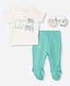 Mothercare 100% Cotton Printed 3-Piece Clothing Gift Set - White & Green