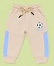 CANDY HOUSE Knitted Football Embroidered Joggers - Beige