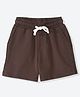 Mothercare Cotton Woven Solid Loopback Shorts - Brown