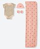 Mothercare Cotton Four Piece Printed Gift Set - Pink