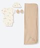 Mothercare Cotton Four Piece Printed Gift Set - Peach