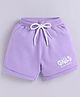giniekids Cotton Blend Knit The Girls Can Do Anything Text Printed Shorts - Lavender