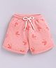 giniekids Cotton Blend Knit Hearts & Polka Dots Printed Shorts - Peach