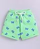 giniekids Cotton Blend Knit Butterfly Printed Shorts - Green