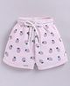 giniekids Cotton Blend Knit Grapes Printed Shorts - Baby Pink