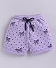 giniekids Cotton Blend Knit Hearts & Bow Printed Shorts - Lavender