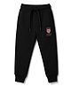 Ruff Interlock Knit Full Length Lounge Pant With Patch - Black