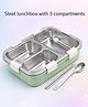 TINY TYCOONZ 3 Grid Insulated Stainless Steel Lunch Box for Kids