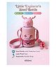 TINY TYCOONZ Kids Steel Sipper Bottle with Cover, Strap & 1 Cap 450 ml- PINK