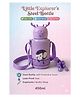 TINY TYCOONZ Kids Steel Sipper Bottle with Cover, Strap & 1 Cap 450 ml- PURPLE