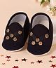 Coco Candy Stones Embellished Floral Applique Detailed Booties - Black