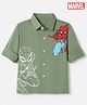 Babyhug Marvel Single Jersey Knit Full Sleeves Printed Shirts with Spider-Man Print in Green