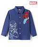 Babyhug Marvel Cotton Knit Printed Shirts with Full Sleeves and Spiderman Print in Blue for 9-12 Months