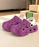 Trump Colour Blocked Sling Back Clogs - Purple