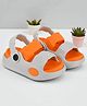 Trump Colour Block Back Strap Sandals- Orange