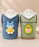 THE LITTLE LOOKERS Baby Bottle Cover Sleeve Water Resistant with Handles Fits Philips Avent Wide Neck 125ml/4oz||Blue & Green