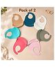 Little Lookers Silicone Baby Feeding Bibs | Waterproof | Adjustable Neck Strap | Soft Food Catcher Pocket | Reusable, Washable & Easy Clean | For Babies, Toddlers & Kids| Pack of 2_Multicolor
