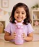 Mi Arcus Unicorn Print BPA-Free Straw Water Bottle with Flip-Top Lid & Carry Handle 420 ml - Pink