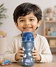 Mi Arcus Duck Print BPA-Free Straw Water Bottle with Flip-Top Lid & Carry Handle 420 ml - Blue