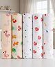 GRASPING FINGERS Pack of 5 100% Cotton Muslin Mulmul Baby Swaddle Set , 110x100 cm , Breathable Swaddle Wrap, Burp Cloth, Nursing Cover for New Born , Hypoallergenic - Multicolor