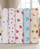 GRASPING FINGERS Pack of 5 100% Cotton Muslin Mulmul Baby Swaddle Set , 110x100 cm , Breathable Swaddle Wrap, Burp Cloth, Nursing Cover for New Born , Hypoallergenic - Multicolor