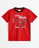 JusCubs Cotton Knit Half Sleeves Bike Printed Tee - Red
