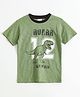 JusCubs Cotton Knit Half Sleeves Dinosaur  Printed Tee - Green