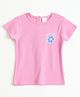 JusCubs Cotton Knit Half Sleeves Floral Printed Tee - Pink