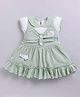 MELONI Knitted Knit Half Sleeves Floral Applique Detailed Dress - Green