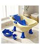 StarAndDaisy Baby Bath Tub for 0 to 5 Years with Bathing Accessories Tray and Mug Baby Bather for 0 to 2 Years BPA Free Baby Bath Tub for Kids 0 to 3 Years 4 Leg Support Cream Blue Legs