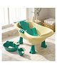 StarAndDaisy Baby Bath Tub for 0 to 5 Years with Bathing Accessories Tray and Mug Baby Bather for 0 to 2 Years BPA Free Baby Bath Tub for Kids 0 to 3 Years 4 Leg Support Cream Green Legs