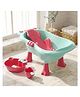 StarAndDaisy Baby Bath Tub for 0 to 5 Years with Bathing Accessories Tray and Mug Baby Bather for 0 to 2 Years BPA Free Baby Bath Tub for Kids 0 to 3 Years 4 Leg Support Blue Pink Legs