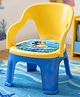 HAPPY BEAR Kids Study Chair with Backrest & Soft Printed Cushion Comfortable, Lightweight & Durable Plastic Chair for Children Ideal for Study Dining Play & Fun Ages 2 6 Years Yellow
