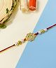 Little Peas Pearl Embellished Ik Onkar Rakhi - Golden