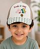 Mi Arcus 100% Cotton Woven Peppa Pig Printed Cap - Beige & White - Circumference - 48 Cms