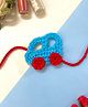 Little Peas Double Window Car Rakhi - Light Blue & Red