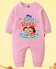 The Peppy Tend 100% Cotton Knit Raksha Bandhan Theme Full Sleeves My First Rakhi Text Printed Romper - Pink