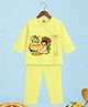 The Peppy Tend 100% Cotton Knit Onam Theme Full Sleeves My First Onam Text Printed Kurta & Pyjama Set - Yellow