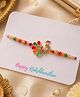 Little Tresses  Peacock with Feather Beads and Thread Rakhi - Multicolor