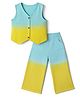 The Magic Wand Woven Sleeveless Tie & Dye Top and Pant Set - Light Blue