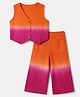The Magic Wand Woven Sleeveless Tie & Dye Top and Pant Co-Ords Set - Orange