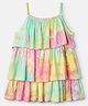 The Magic Wand Woven Top with Sleeveless and Tie-Dye Effect in Multi Color for 2-3 Years