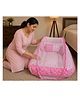 Babytoons Baby Mosquito Net Bed for Sleeping Newborn Soft and Comfortable Bed 0-12 Months - Pink