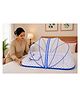 Babytoons Baby Cotton Mattress With Mosquito Net Bed 0-6 Months - Blue