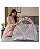 Babytoons New Born Baby Mattress With Net Play Gym Bed 0-6 Months - Grey