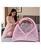 Babytoons New Born Baby Mattress With Net Play Gym Bed 0-6 Months - Pink